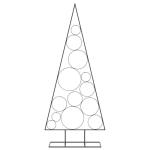 Metalen kerstboom, kerstboom, kerstdecoratie kunstboom, zwart, 150 cm