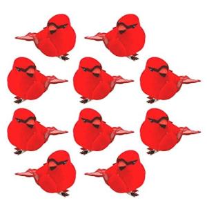 Rode kardinaal, kerstboomdecoratie, vogelknutselsets voor boom, huis, tuin, feestdecoraties in de open lucht (B3-10 stuks Cardinal)