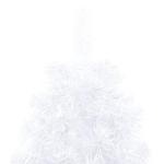 Künstlicher Halb-Weihnachtsbaum Beleuchtung Kugeln Weiß 150 cmWeiß und grau