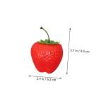 1 Satz Simulation Große Erdbeere Lebensechte Künstliche Fruchtrequisiten Realistisches Obstspielzeug Künstliche Erdbeeren Attrappen Für Desserttische Gefälschte Erdbeeren 4 St