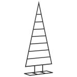 Kerstdecoratie kerstboom 125 cm metaal zwart