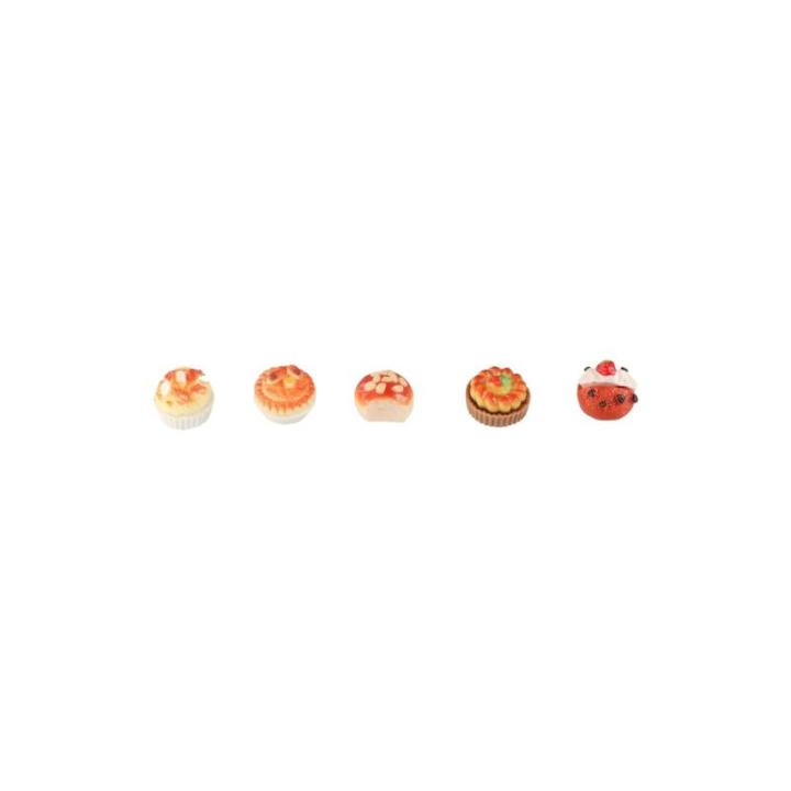 Fake Kuchen künstliche Kuchen 6 Stücke Miniatur Kuchen Brot DIY Dessert Modell Realistische Künstliche Simulation Kuchen Modell Realistisches Essen