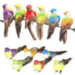 Rode kardinaal, kerstboomdecoratie, vogelknutselset voor boom, huis, tuin, feestdecoraties in de open lucht (e-12 stuks bord)