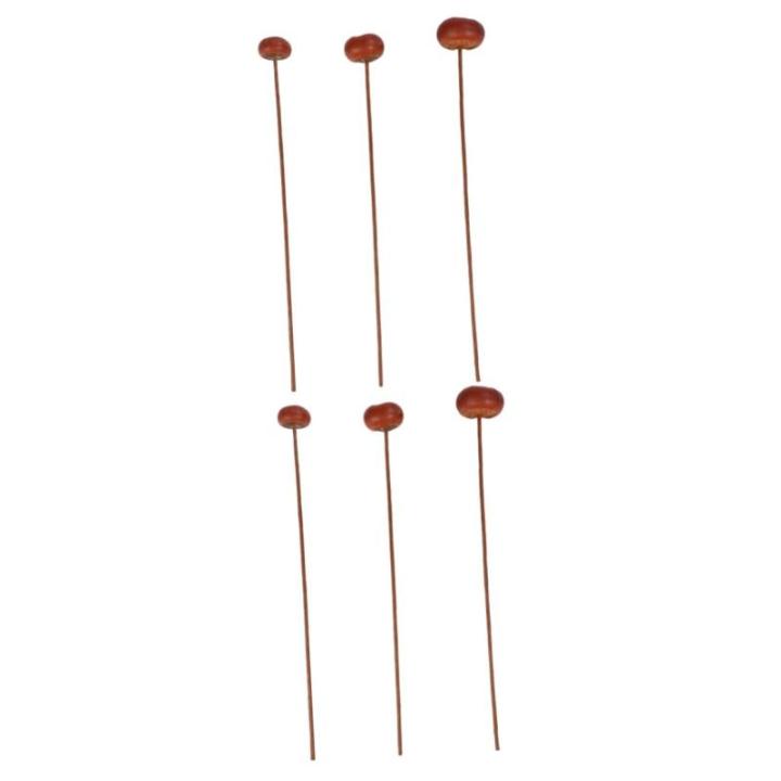 2 Sätze Dekorative Pilze Bauernbaumwollstämme Blumendeko Selber Machen Künstliche Blüten Artificial Blumendekor Aus Holz Lieferungen Für Blumenarrangements Brown 3 Stück * 2