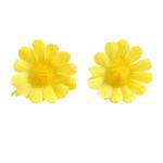 Kunstmadeliefjes, bloemkoppen, 50 stuks, , bloemkoppen, kleine bloemkoppen, decoratie, kleurrijke zijden bloemen voor bruiloft, feest, huis, doe-het-zelf knutselen, geel