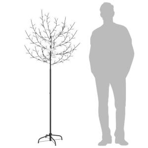 LED Weihnachtsbaum Lichterbaum Weihnachten Christbaum für Außenbereich geeignet 200 LEDs Warmweißes Licht Kirschblüten 180 cm