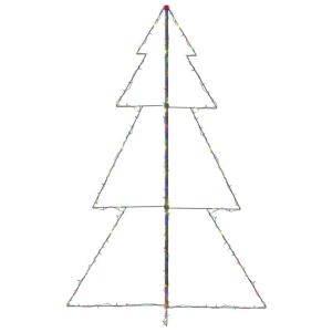Weihnachtskegelbaum Beleuchtet Weihnachtsbaum Lichterbaum Dekobaum Weihnachtsdeko Lichterkette Beleuchtung 240 LEDs Indoor Outdoor 118x180cm