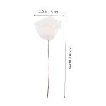 50 Stück Rosenkopf Künstliches Blumendekor Aussehende Gefälschte Rose Simulationsblumenstrauß Künstlicher Rosenstrauß Gefälschte Blumenköpfe Künstliche Blumen Weiß Sport