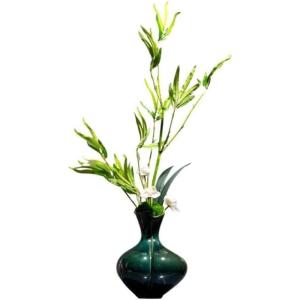 Kunstblumen Künstliche Blumen in Keramikvase – Simuliertes Grünpflanzen-Arrangement für den Hauseingang, als Tafelaufsatz im Wohnzimmer für jeden Anlass