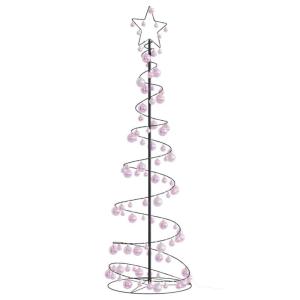 Weihnachtsbaum Kegelform mit Kugeln 120 LEDs Warmweiß 180 cm