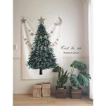 Xmas Tree Tapestry met LED Star Light Merry Christmas Achtergrond Muur Opknoping Art Tapestries voor Fotografie Deken Festival Decor (Klein)