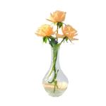 Kunstblumen Künstliche Rosenblumen, mit in Einer durchsichtigen Vase, Faux echter Hauch von Rosenstrauß, Blumenarrangement, Festival-Dekoration, 5 Farben für jeden Anlass
