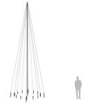 LED kerstboom met haringen blauw 1134 LEDs 800 cm