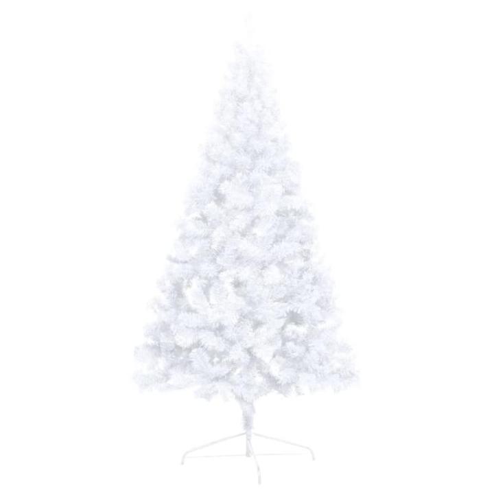 Künstlicher Halb-Weihnachtsbaum Beleuchtung Kugeln Weiß 240 cmWeiß und Rose