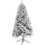 Weihnachtsbaum, komplett dekorierter Tannenbaum, solide Metallbeine, natürlich Alpin, für drinnen und künstlicher Weihnachtsbaum, beflockt, schneebedeckt, dekorierte Bäum，A-1