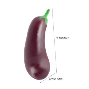5 Sätze Simulation Aubergine Dekorative Mini-hausdekoration Interessantes Miniaturspielzeug Kdis-Spielzeug Zarte Miniatur-aubergine Kinderspielzeug Mini-Essen PVC 4 Stück * 5
