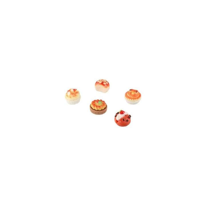 Fake Kuchen künstliche Kuchen 6 Stücke Miniatur Kuchen Brot DIY Dessert Modell Realistische Künstliche Simulation Kuchen Modell Realistisches Essen