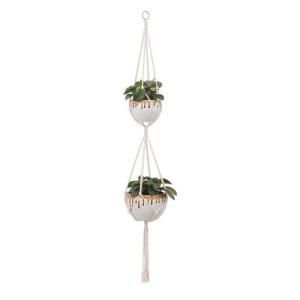 Großformatige Betriebsaufhänger Korb Handgemachte Seil Töpfe Halter Feinhanfseil Net Blumentopfpflanze Lanyard (Color : Blue)