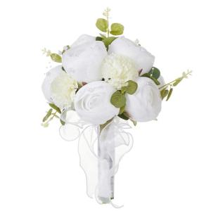 Hochzeitssträuße mit Schleife, künstliche Blumensträuße für Brautjungfern zur Hochzeit, Zeremonie, zum Jahrestag oder zum Valentinstag