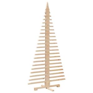 Kerstdecoratie kerstboom 180 cm massief grenenhout, kunstboom, boom, kerstmisdecoratie, houten kerstboom, houten kerstdecoratie