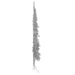 Künstlicher Weihnachtsbaum Silber 240 cm Höhe PVC-Material Halb-Weihnachtsbaum Platzsparend Wand Christbaum Innen- und Außenbereich Wirtschaftliche Weihnachtsdekoration Festlich