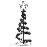 Kerstboom kegelvorm met ballen 80 leds warm wit 120 cm