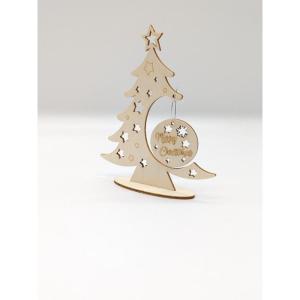 Weihnachtsbaum aus Holz, DIY Weihnachtsbaum mit Weihnachtskugeln, Weihnachtsdekoration für Zuhause, hergestellt in Italien