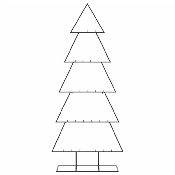 Metalen kerstboom voor decoraties, dennenboom, decoratie, kerstboom, dennenboom, metalen boom, kerstdecoraties, kerstdecoratie, binnen en buiten, zwart, 150 cm