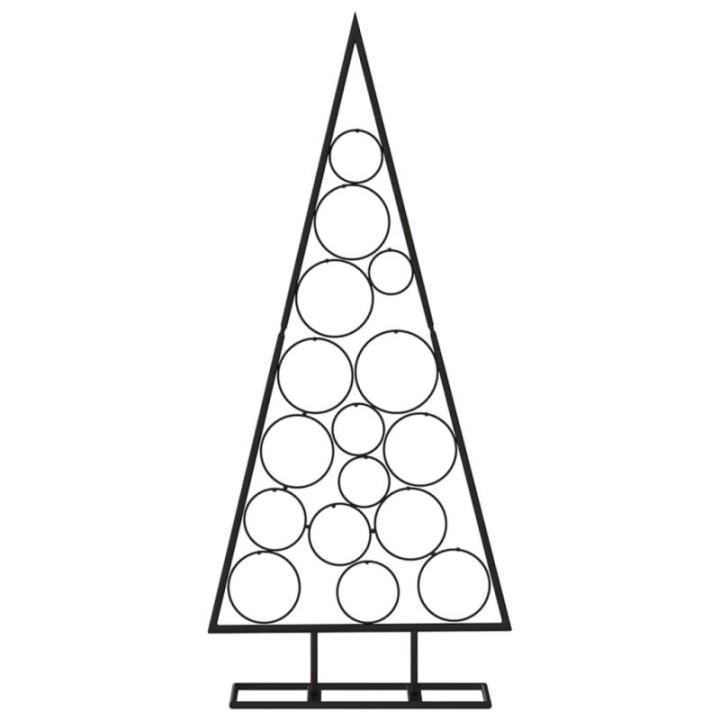 Metall Weihnachtsbaum für Dekorationen, Christbaum mit Ständer, Platzsparend DIY Dekoration, Weihnachtsschmuck Weihnachtsdeko, Schwarz 125cm
