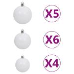 Künstlicher Weihnachtsbaum mit Beleuchtung & Kugeln mit LED Beleuchtung 150 cm Grün