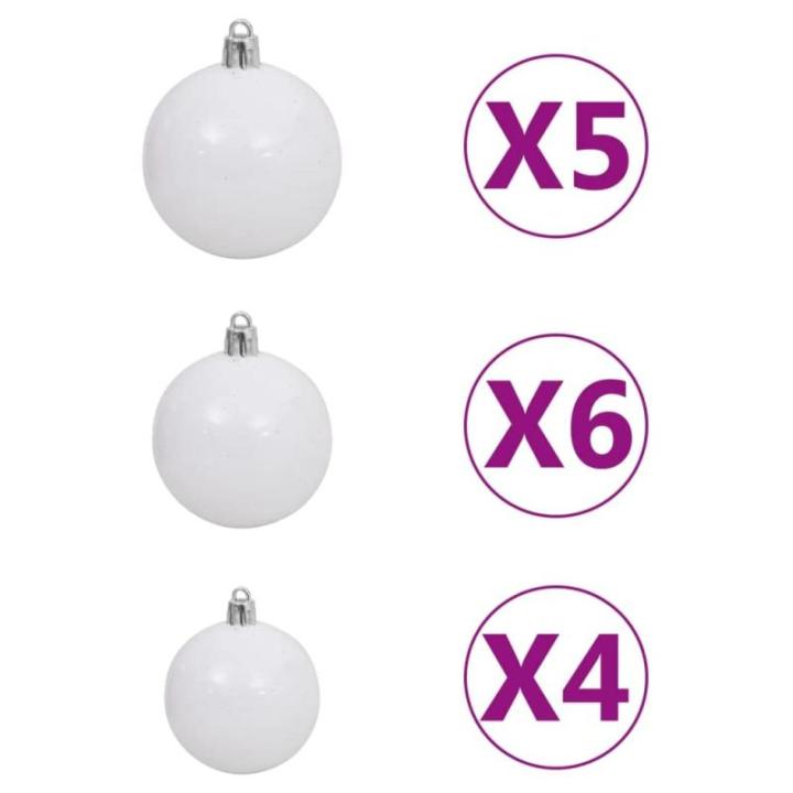 Künstlicher Weihnachtsbaum mit Beleuchtung & Kugeln mit LED Beleuchtung 150 cm Grün