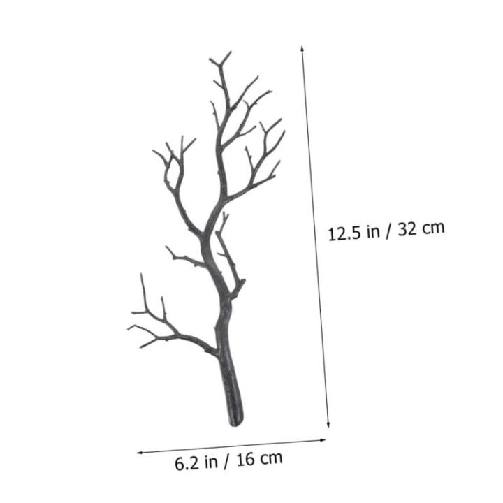 2 stuks kunsttak zwarte vaas, vloerbekleding, boom met zwarte twijgen, decoratieve stokken, kunstmatige plantentakken, simulatieboom, Manzanita-tak, plastic, heks, herfst