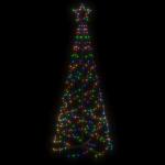 Mobili Weihnachtsbaum mit farbigem Kegel, 200 LEDs, 70 x 180 cm, Weihnachtsdekoration, Weihnachtsbaum, künstlicher Weihnachtsbaum, dünner Ständer