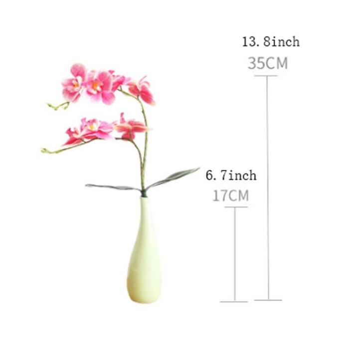 Kunstblumen Künstliche Blume mit Vase, Vivid Orchid Flowers Arrangement Phalaenopsis Flowers, Orchid Flowers Ornaments, Decor für jeden Anlass