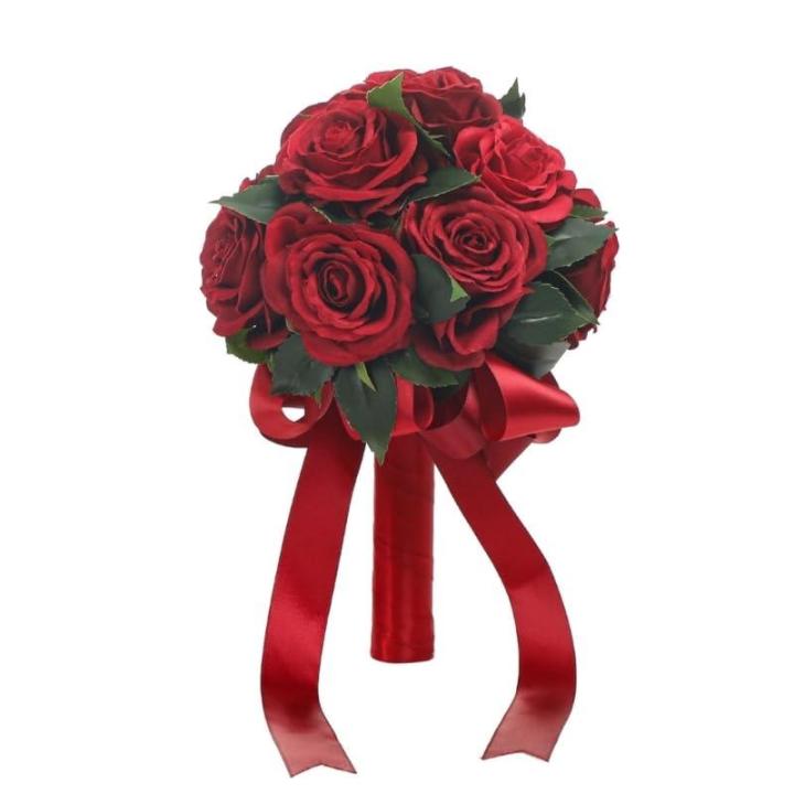 Hochzeitsstrauß Seidenrose Braut Brautjungfern Handstrauß Combo Hochzeitsblume