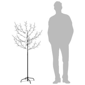 LED Weihnachtsbaum Lichterbaum Weihnachten Christbaum für Außenbereich geeignet 120 LEDs Blaues Licht Kirschblüten 150 cm