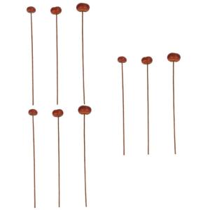 3 Sätze Dekorative Pilze Weihnachtsblumendekor Stängel Gefälschte Künstliche Blüten Artificial Brün Blumenornamente Aus Holz Holzblume Selber Machen Brown 3 Stück * 3