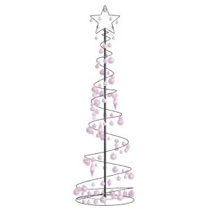 Weihnachtsbaum Kegelform mit Kugeln 120 LEDs Warmweiß 180 cm