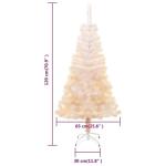 Künstlicher Weihnachtsbaum Schillernde Spitzen Weiß 120 cm PVC