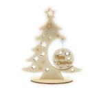 Weihnachtsbaum aus Holz, DIY Weihnachtsbaum mit Weihnachtskugeln, Weihnachtsdekoration für Zuhause, hergestellt in Italien