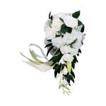 Wassertropfen Rose Hochzeit Brautstrauß Romantische Halten Blume Braut Brautsträuße Brautjungfer Blumenstrauß Valentinstag Dekoration
