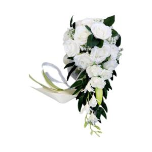 Wassertropfen Rose Hochzeit Brautstrauß Romantische Halten Blume Braut Brautsträuße Brautjungfer Blumenstrauß Valentinstag Dekoration