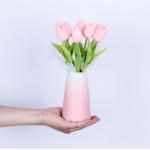 Kunstblumen 8 künstliche Tulpenblumen in Vase, Tischküchendekoration, 11,8-Zoll-Tulpen, Bürodekoration, Schlafzimmerdekoration für jeden Anlass