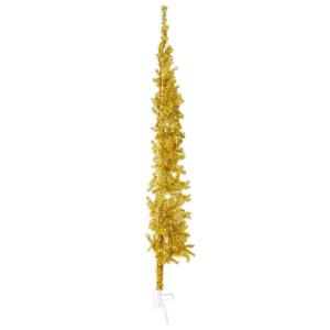 Künstlicher Weihnachtsbaum Golden 180 cm Höhe PVC-Material Halb-Weihnachtsbaum Platzsparend Wand Christbaum Innen- und Außenbereich Wirtschaftliche Weihnachtsdekoration Festlich