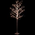 LED Birke Warmweiß 128 LEDs Beleuchtet Birkenbaum Lichterbaum Leuchtbaum Weihnachtsdeko Beleuchtung Dekobaum Kunstbaum 220cm