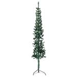 Künstlicher Weihnachtsbaum Grün 210 cm Höhe PVC-Material Halb-Weihnachtsbaum Platzsparend Wand Christbaum Innen- und Außenbereich Wirtschaftliche Weihnachtsdekoration Festliche