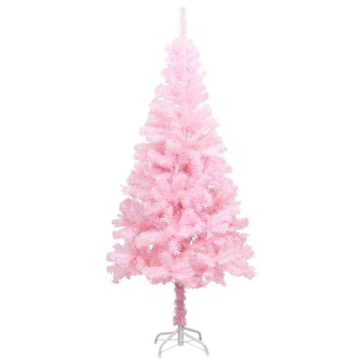 Wiederverwendbar Künstlicher Weihnachtsbaum mit Beleuchtung und Kugeln 150 cm H Christmas Tree Weihnachtsbaum Home Tannenbaum Weihnachtsdeko Christbaum Kunstbaum Halloween PVC Ros
