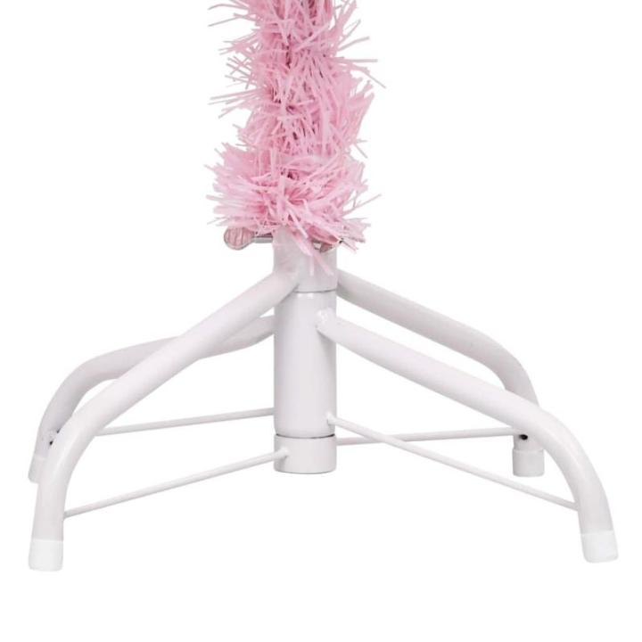 Wiederverwendbar Künstlicher Weihnachtsbaum mit Beleuchtung und Kugeln 210 cm H Christmas Tree Weihnachtsdeko Christbaum Kunstbaum Halloween Weihnachtsbaum Tannenbaum PVC und Stah