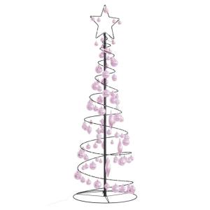 Weihnachtsbaum Kegelform mit Kugeln 100 LEDs Warmweiß 150 cm