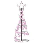 Kerstboom kegelvorm met ballen 80 leds warm wit 120 cm